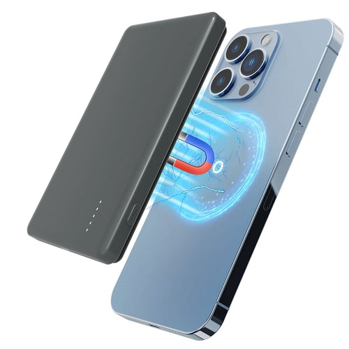 2 In 1 5000mAh 8MM Slim MagSafe Wireless Power Bank PD20W Magnetic